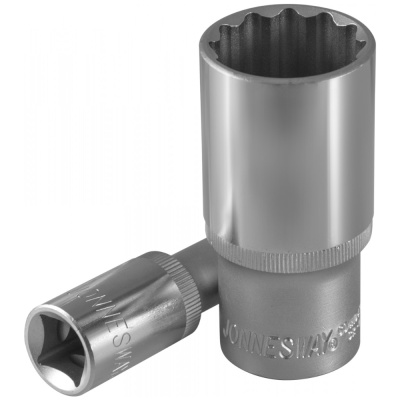Головка торцовая 12-гранная глубокая 1/2"DR,22мм