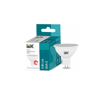 Лампа светодиодная LED 5вт 230в GU5 .3 белый ECO