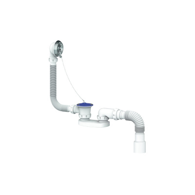 Обвязка на ванну 1 1/2*40 с вып.и переливом (50 см), плоский с гофрой 40*40/50 S12 UNICORN