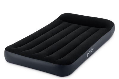 Матрас надувной с подголовником Pillow Rest Classic Bed Fiber-Tech, 99х191х25см, вст.насос.Intex