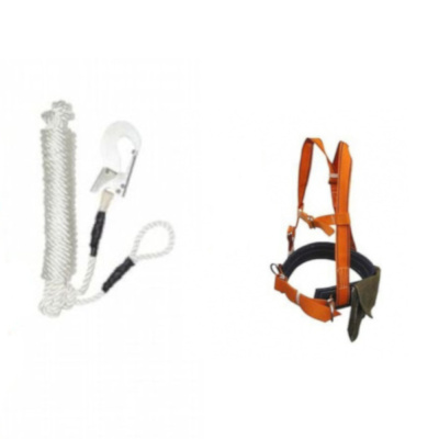 Пояс страховочный с наплечными лямками и стропом из каната 10м