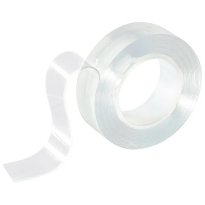 Нано-лента двусторонняя клейкая многоразовая, прозрачная, 5м, ширина 30 мм арт.108112