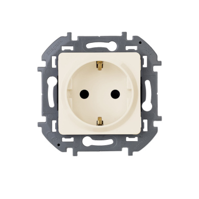 Розетка 2К+З немецкий стандарт 16 А 250 В~ INSPIRIA слоновая кость