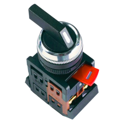 Переключатель ALCLR-22 с фиксацией 3 позиции I-O-II черная длинная руч ка