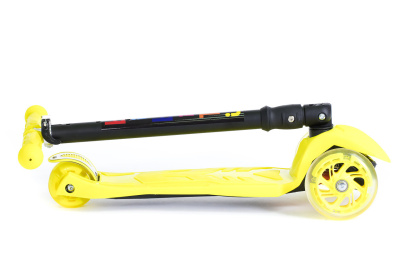 Самокат трехколес. для детей 3-12 лет, макс. нагрузка 80 кг, BIBITU PLAY SKL-07D , cкладной, желтый