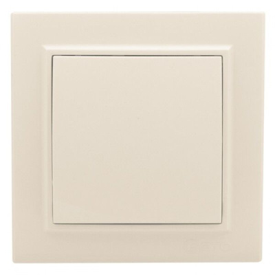 Выключатель одноклавишный СП проходной 10А бежевый Минск