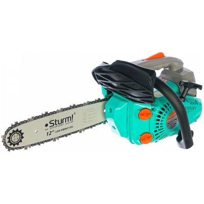 Бензопила Sturm!, 1,2 кВт, 305 мм, шаг цепи 3/8", ТОРМОЗ ЦЕПИ, ПРАЙМЕР GC9912 