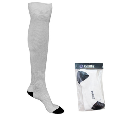 Гетры футб."TORRES Sport Team", арт.FS1108-01-39-41, р.39-41, БЕЛ, хлопок, полиэстер, эластан