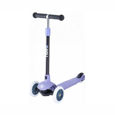 Самокат 3-х колесный RIDEX Hero, 120/80 мм, фиолетовый/серый
