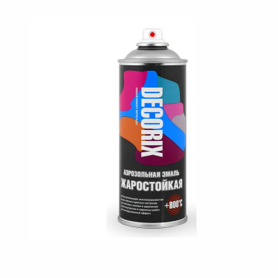 Эмаль аэрозольная жаростойкая +800°С DECORIX, 520 мл, белый
