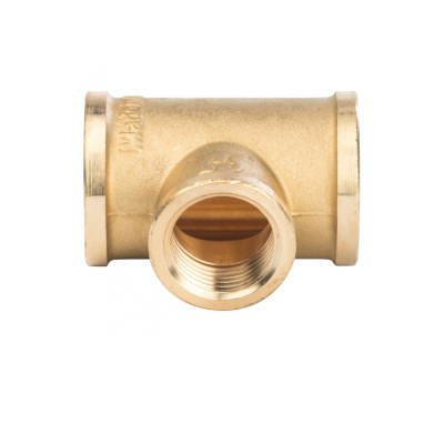 Тройник 3/4x1/2x3/4 г/г/г хром