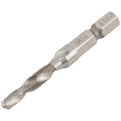 Сверло-метчик комбинированное метрическое, быстрорежущая Р6М5, М5х0,8мм 17/56 мм