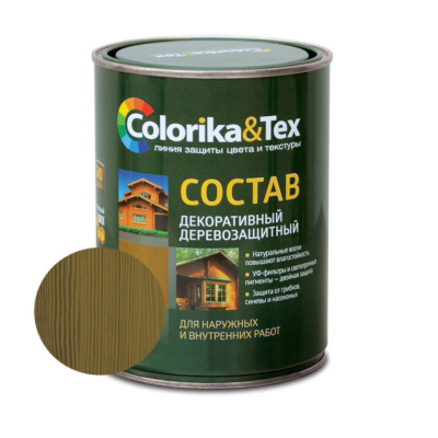 Состав деревозащитный "Colorika&Tex" дуб 0,8л