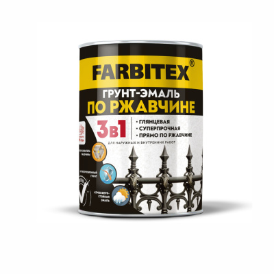 Грунт-эмаль по ржавчине 3 в1 (1,8 кг) FARBITEX Шоколадный 