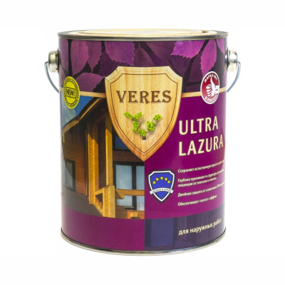 Пропитка ВЕРЕС УЛЬТРА ЛАЗУРА № 12 БЕЛЫЙ  2,7 Л