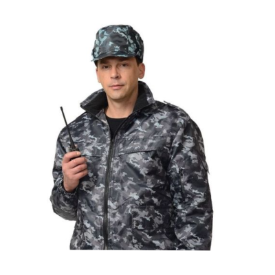 Кепи охранника утеплённое КМФ серое р.56