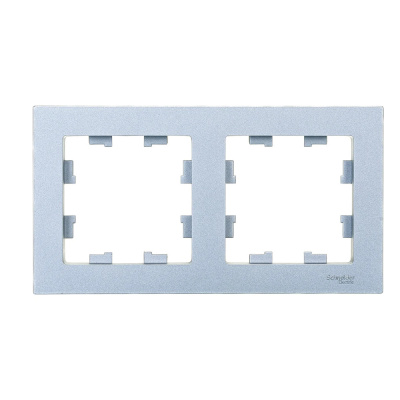 Рамка двухпостовая ATLASDESIGN универсальная алюминий