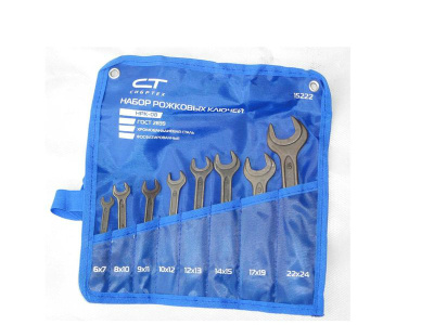 Набор ключей рожковых 6-32мм, 10шт., CrV, фосфатиров. // СИБРТЕХ