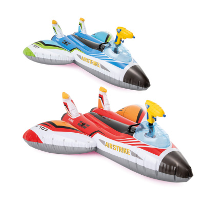Надувная игрушка-наездник 117х117см "Самолет" с вод.пушкой, до 40кг, от 3 лет, 2 цвета