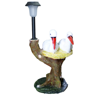 Дерево: Два аиста с фонарем