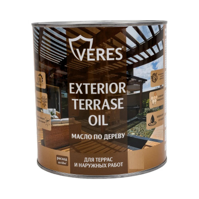 МАСЛО ПО ДЕРЕВУ "EXTERIOR TERRASE OIL" ДЛЯ НАРУЖНЫХ РАБОТ ДУБ 0,85 Л (1/14) "VERES"