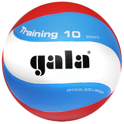 Мяч вол. GALA Training 10, BV5567S, р. 5, синт. кожа ПУ, клееный, бут. кам, бел-гол-красн