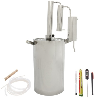 Дистиллятор домашний "Уральский Самовар" 16л,зеркальная нерж.сталь