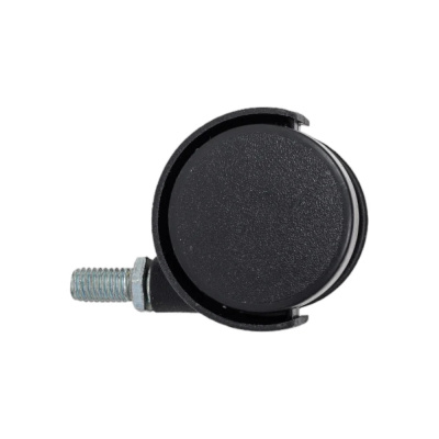 Колесо мебел. болт М8  40мм  (черный пластик)