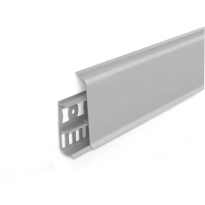 Плинтус напольный 70мм 2,2м "Деконика" Светло-серый / 002										