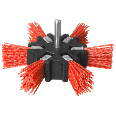 Щетка дисковая "звезда" для дрели, нейлоновая проволока с абразивным покрытием, ЗУБР "Профессионал".