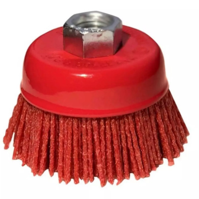 Корщетка нейлоновая "Чашка", 75 мм, Р80