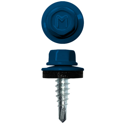 Саморез кровельный Daxmer 4,8х19 RAL 5005 сверло №2 (250 шт)