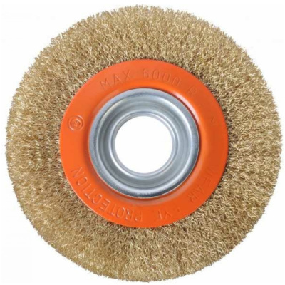 Щетка для точила 150 мм, посадка 32 мм, 5 перех.,, латун. волнист. проволока Sturm! 