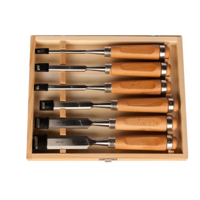 Набор стамесок-долот ЗУБР СТ-500   с деревянной рукояткой, 6 шт