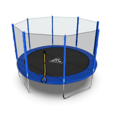 Батут DFC Trampoline Fitness 12 ft наружн. сетка, синий (366см) (два короба)