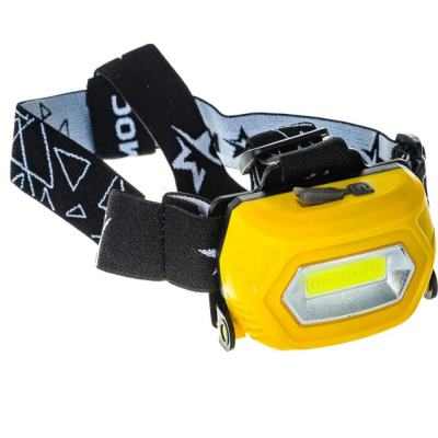 Фонарь налобный аккумуляторный KOC-LiPoH3WCOB, 3W COB LED, аккум. 3,7V 800mAh, 210Lm, 14 часов, Косм