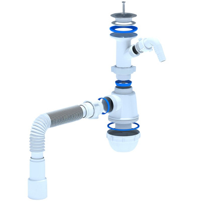 Сифон Ани Грот 1 1/2*40 с гибкой трубой 40х50 A0110