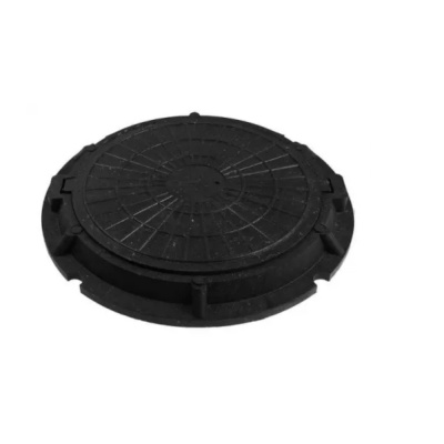 Люк полимерный круглый Л 15кН (1,5тн) 750/730 Черный
