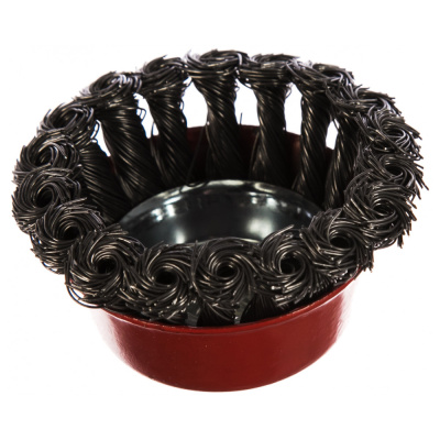 Щетка д/болгарки "MATRIX" 75мм М14 "чашка" круч. металлич. проволока