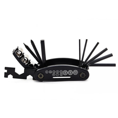 Набор инструментов 15 функций (отвертки, шестигр.ключи:2/2.5/3/4/5/6мм; 8/10/9мм, сталь, черный