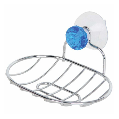 Мыльница д/ванной подвесная на присосках Бриллиант, овальная, металл, 311464, Рыжий Кот