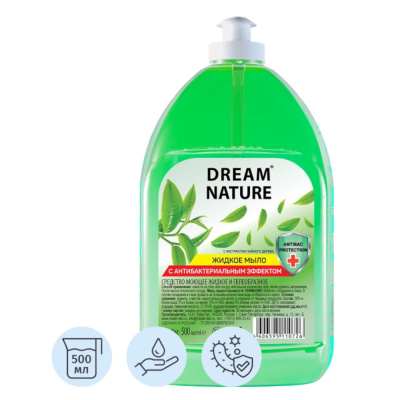 Мыло жидкое DREAM NATURE Чайное дерево антибактериальное 500 мл. пуш-пул