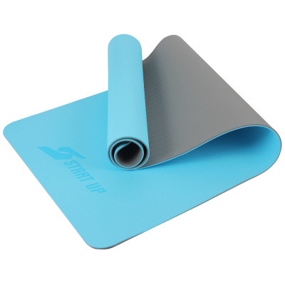 Коврик для фитнеса и йоги Start Up TPE ZH-01  Blue/Gray р183х61х0,6см
