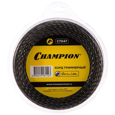 Корд трим.CHAMPION  Tri-twist 2.7мм*60м (витой треугольник), CHAMPION, КИТАЙ, C7047