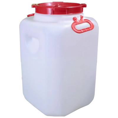 БОЧКА ПЛАСТ. 50 Л С КРЫШКОЙ И РУЧКАМИ КВАДРАТНАЯ (БЕЛАЯ) (1/3) "РАДИАН" БОЧКА ПЛАСТ. 50 Л С КРЫШКОЙ И РУЧКАМИ КВАДРАТНАЯ (БЕЛАЯ) (1/3) "РАДИАН"