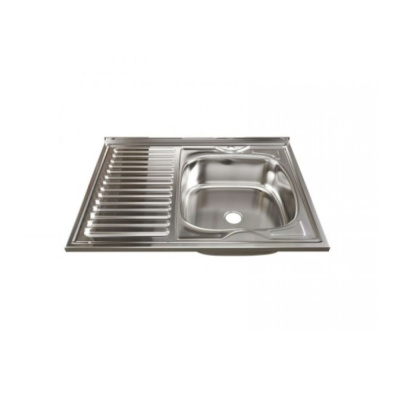 Мойка 60х80 (0,6) лев вып 3 1/2 MIXLINE 16см  с сифоном