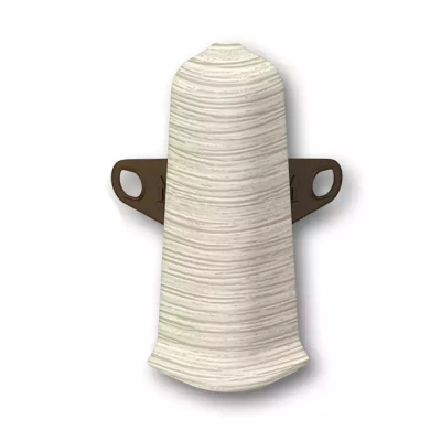 Угол для плинтуса 70мм "Деконика" Дуб жемчужный / 418 наружный (комплект)										