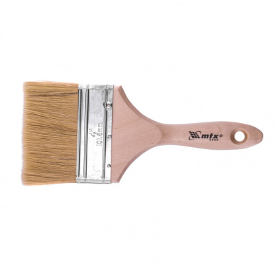 Кисть плоская "MATRIX" 4" натур. щетина, с дер. ручкой "Евро"