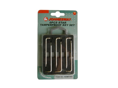 Комплект угловых ключей "TORX" с центрированным штифтом Т4-Т9, 6 предметов S2 материал