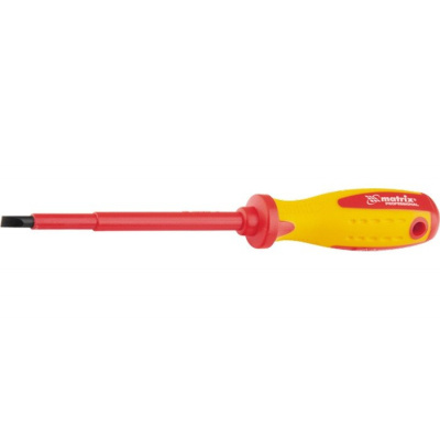 Отвертка Matrix Insulated SL 4,х100 мм, CrMo, диэлектрическая, до 1000В Professional